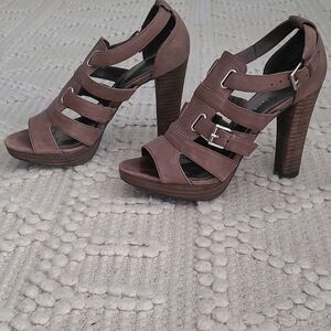 Elegant Brown Strappy High Heels